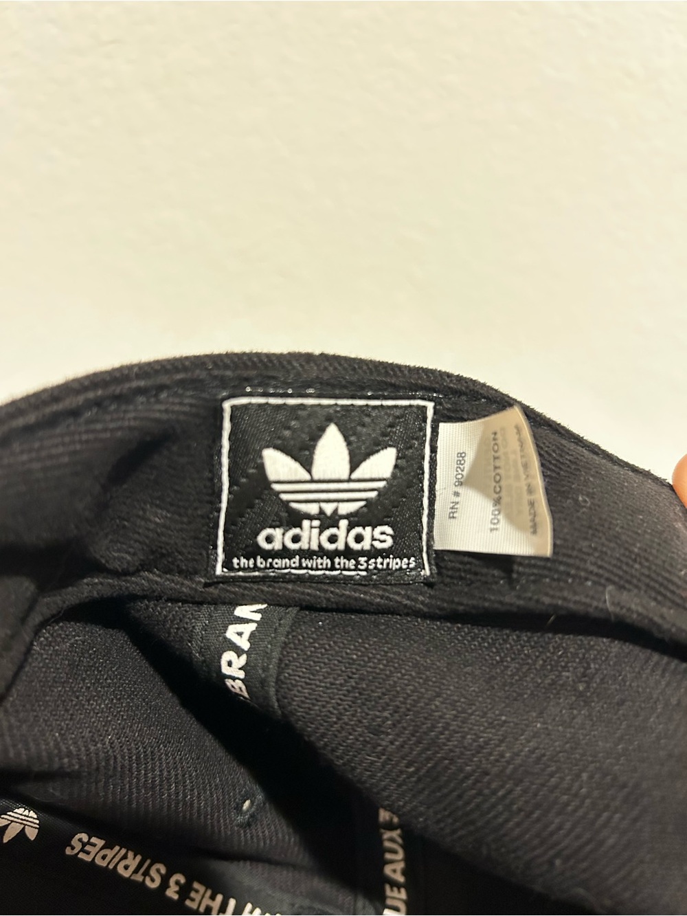 Adidas Unisex Black Hat with Orange Logo Patch - Picture 7 of 9